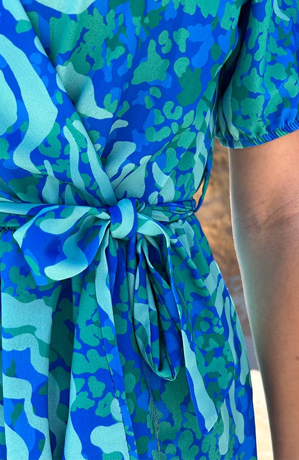 Split Jurk Lilian Aqua Kobalt – alle jurkjes — foto 8