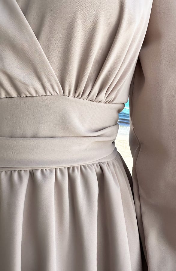 Strik Detail Jurk Ivy Beige – alle jurkjes — foto 7
