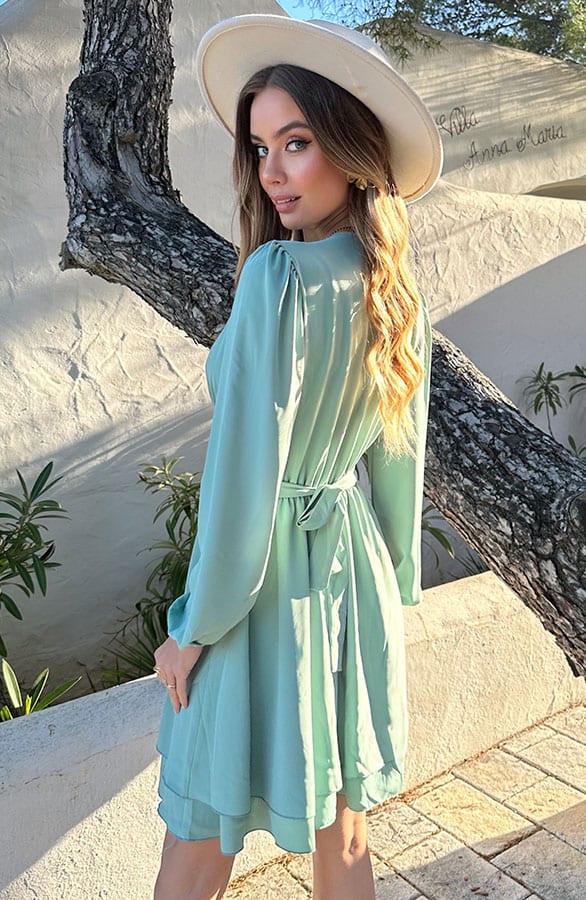 Strik Detail Jurk Ivy Mint – alle jurkjes — foto 7
