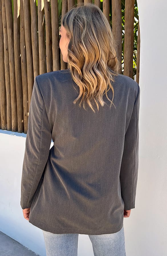 Strik Detailed Blazer Grijs – shoparchief — foto 3