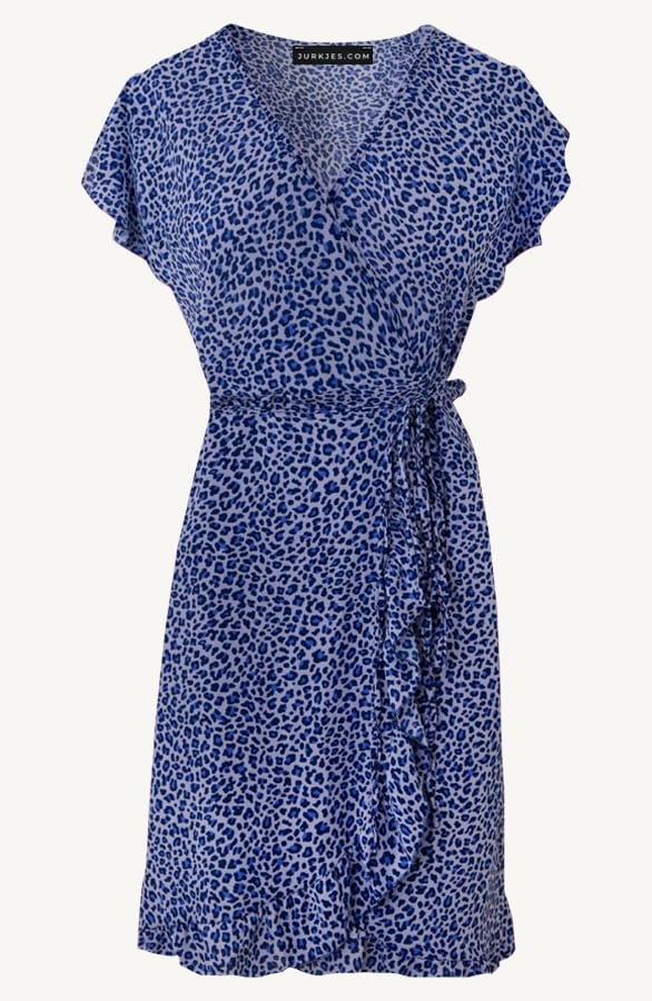 Strik Jurk Cheetahprint Jade Blauw Lila – shoparchief — foto 4