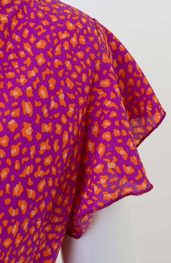 Strik Jurk Cheetahprint Jade Paars Oranje – shoparchief — foto 6