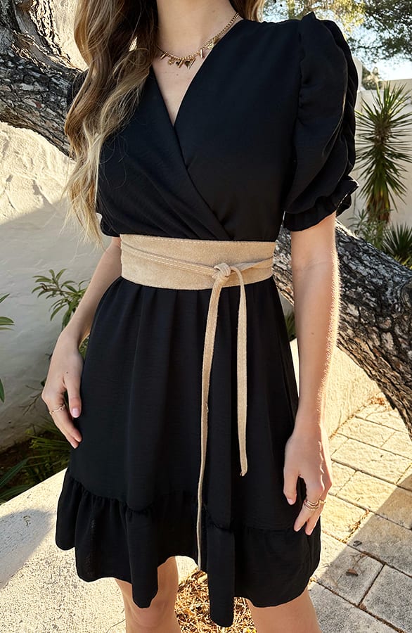 Suede Wikkelriem Clara Beige – accessoires — foto 8