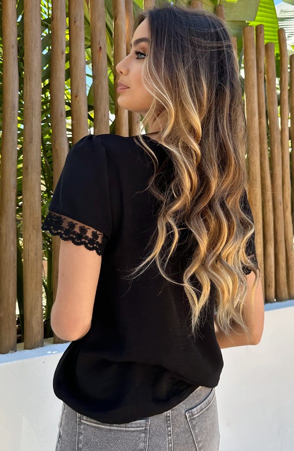 Top Met Kanten Detail Jennifer Zwart – shirts & tops — foto 3