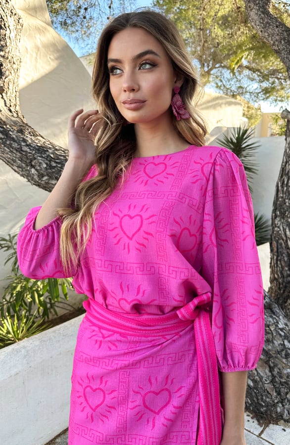 Top Met Pofmouwen Savannah Roze – shirts & tops