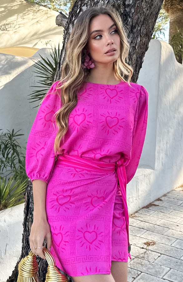 Top Met Pofmouwen Savannah Roze – shirts & tops — foto 2