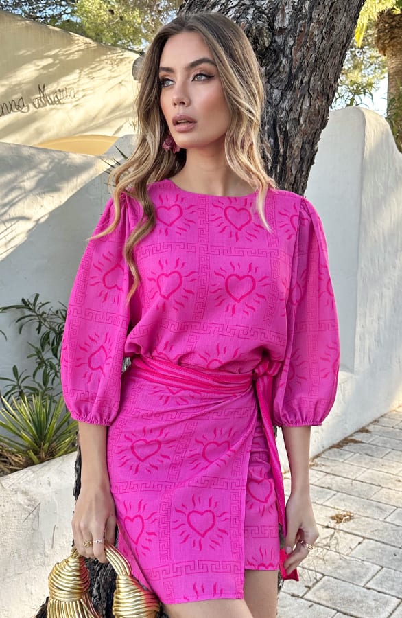 Top Met Pofmouwen Savannah Roze – shirts & tops — foto 5