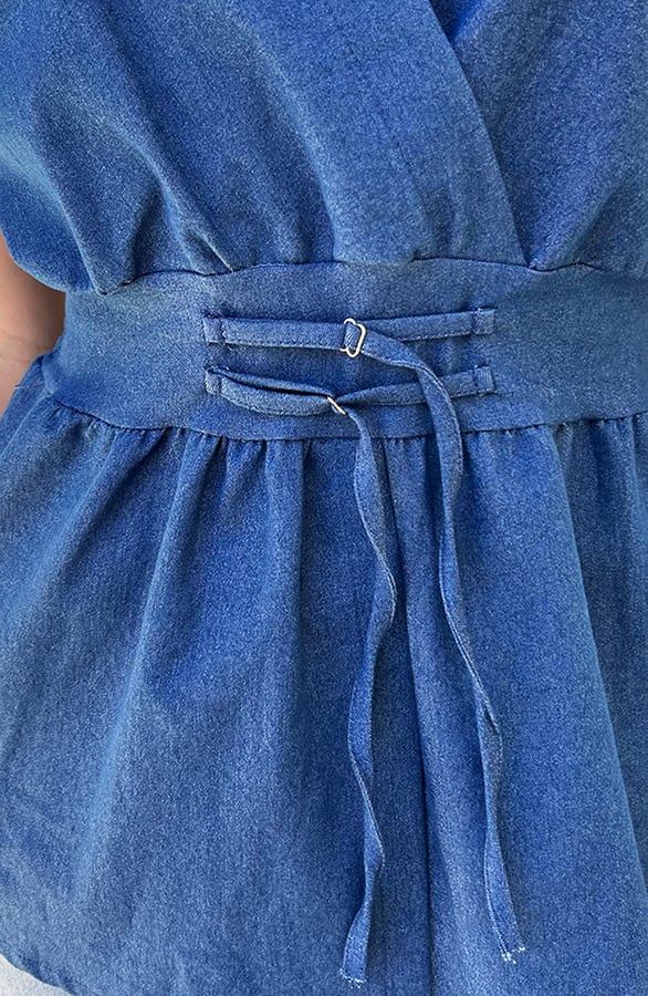 Top Met V-Hals Lena Denim – shoparchief — foto 5