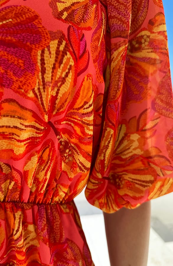 Tropical Flower Dress Koraal – alle jurkjes — foto 8