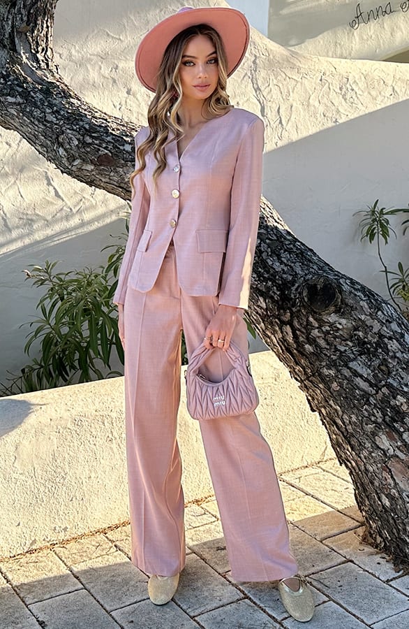 Wide Leg Muse Pantalon Dust Roze – shoparchief — foto 5