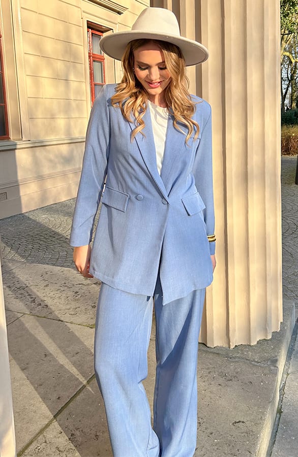 Wide Leg Pantalon Blue – shoparchief — foto 3