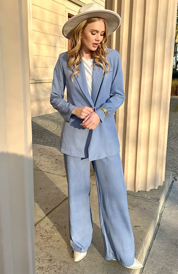 Wide Leg Pantalon Blue – shoparchief — foto 7