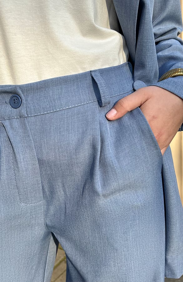 Wide Leg Pantalon Blue – shoparchief — foto 5