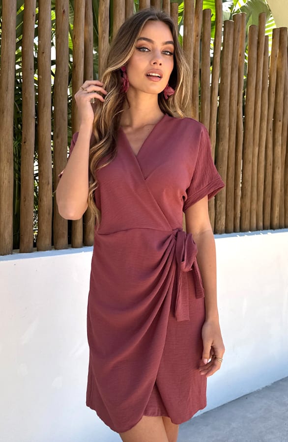Wrap Jurk Fenna Dust Roze – alle jurkjes — foto 5