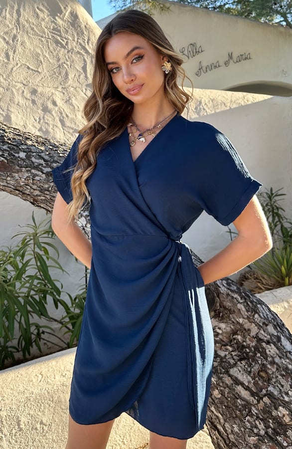 Wrap Jurk Fenna Night Blue – alle jurkjes — foto 2