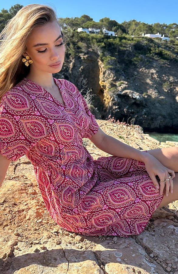 Wrap Jurk Fenna Print Rosso – alle jurkjes — foto 7