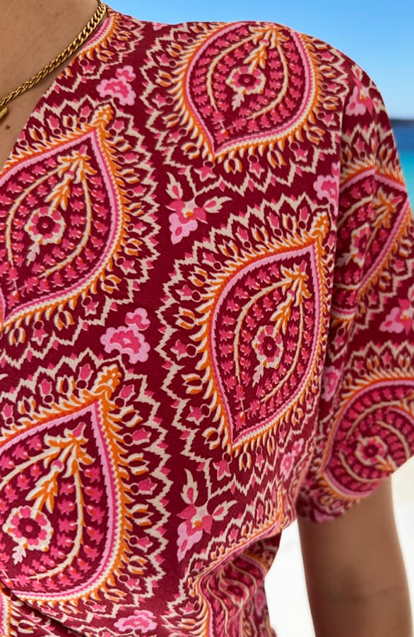Wrap Jurk Fenna Print Rosso – alle jurkjes — foto 6
