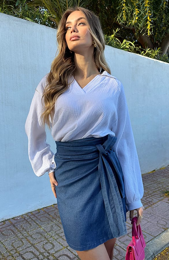 Wrap Skirt Savannah Denim – shoparchief — foto 6