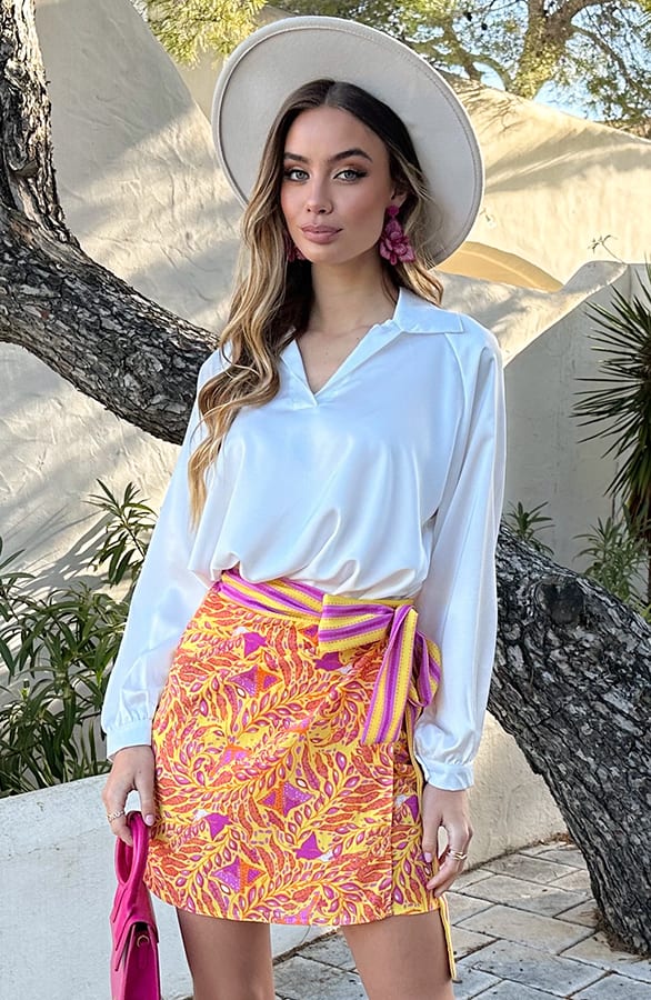 Wrap Skirt Savannah Oranje – shoparchief — foto 2
