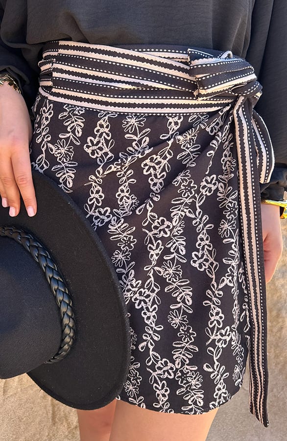Wrap Skirt Savannah Zwart – shoparchief