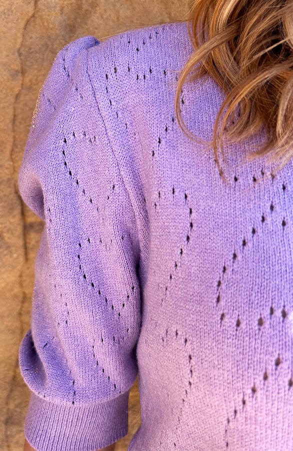 Zachtgebreide Hartjes Top Yaela Lila – shirts & tops — foto 13