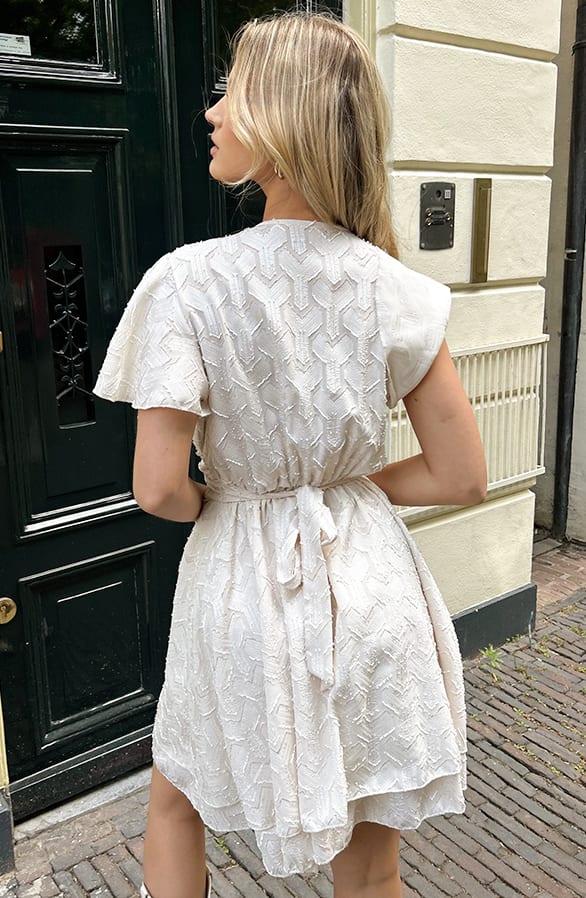 Bohemian Chevron Strik Jurk Beige – alle jurkjes — foto 8
