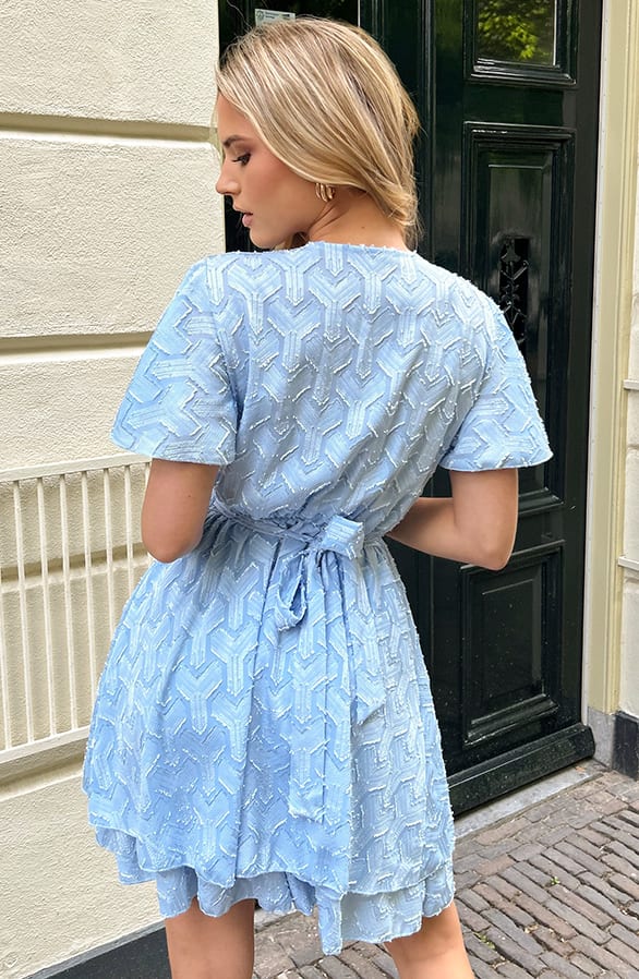 Bohemian Chevron Strik Jurk Light Blue – alle jurkjes — foto 9