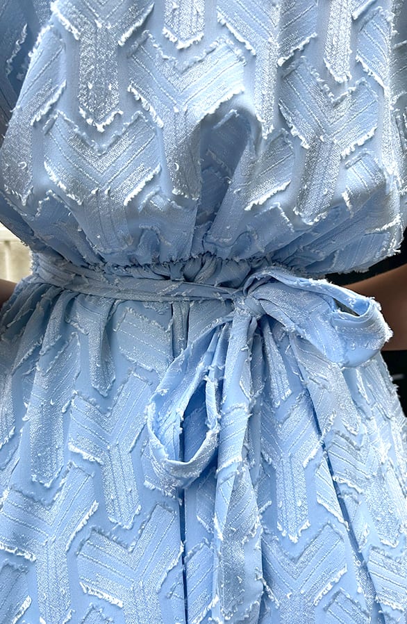 Bohemian Chevron Strik Jurk Light Blue – alle jurkjes — foto 12