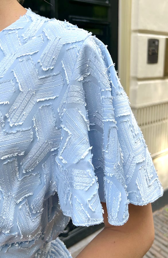 Bohemian Chevron Strik Jurk Light Blue – alle jurkjes — foto 11