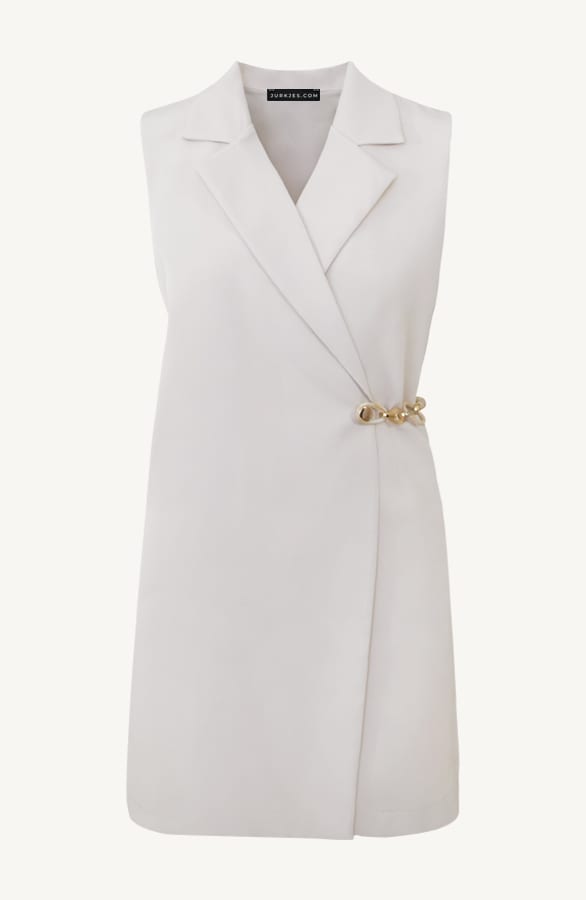 Elegante Gilet Jurk Beige – shoparchief