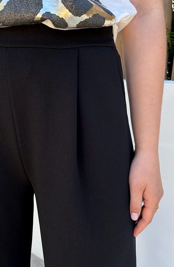 Split Pantalon Louisa Zwart Tall – shoparchief — foto 4