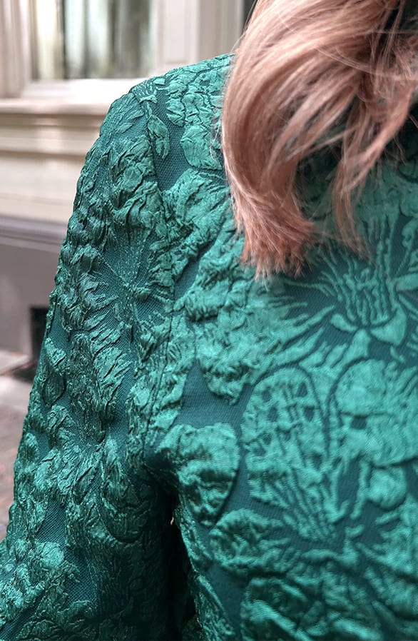 Stretch Jacquard Jurk Merel Smaragd – alle jurkjes — foto 10