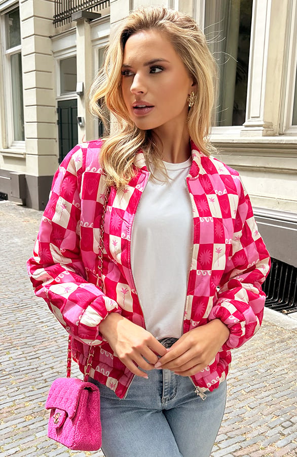 Boho Bomber Jacket Fuchsia – jassen — foto 8