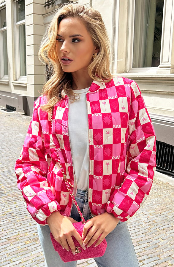 Boho Bomber Jacket Fuchsia – jassen — foto 4