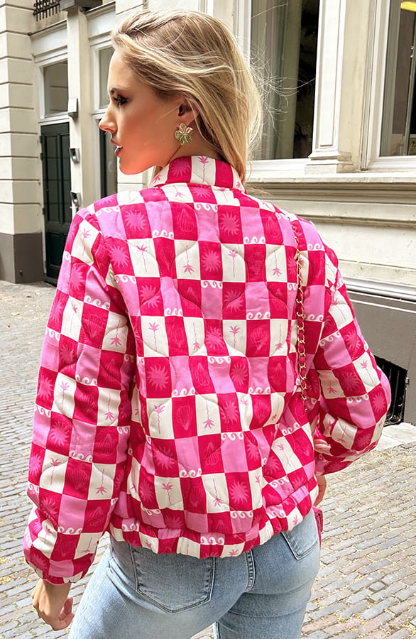 Boho Bomber Jacket Fuchsia – jassen — foto 6