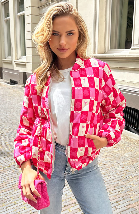 Boho Bomber Jacket Fuchsia – jassen — foto 7