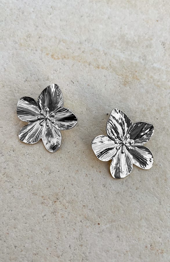 Boho Flower Earrings Zilver – shoparchief