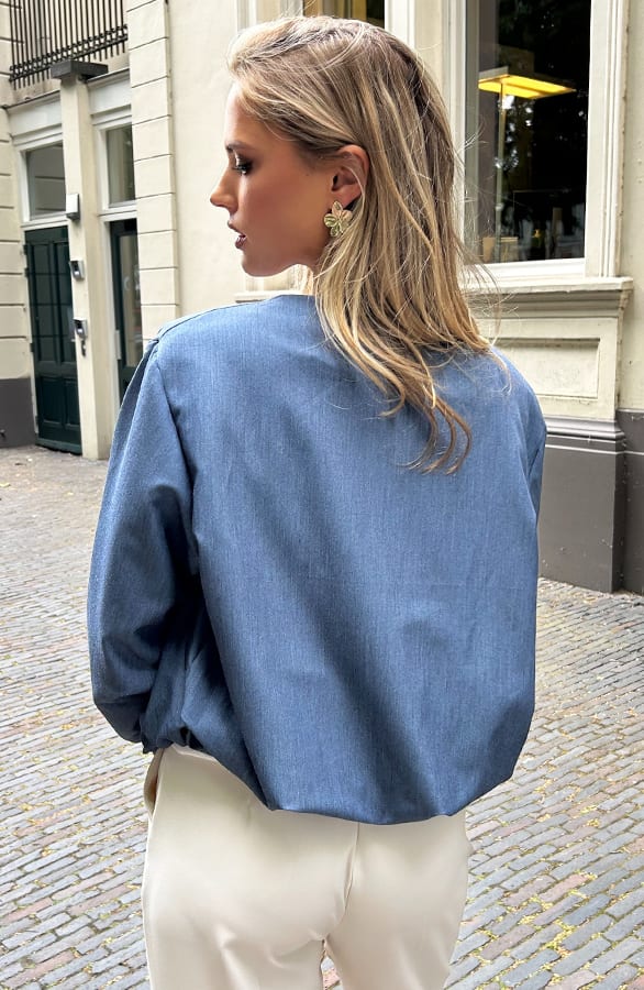 Casual Bomber Jacket Blue – shoparchief — foto 5