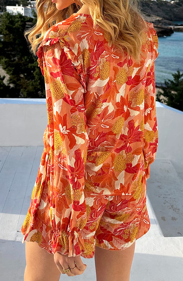 Flower Skort Djedi Oranje – shoparchief — foto 3