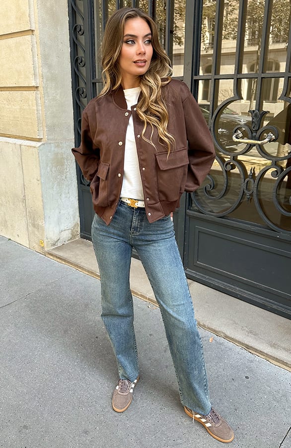 Bomberjacket Suede Danita Choco – jassen — foto 7