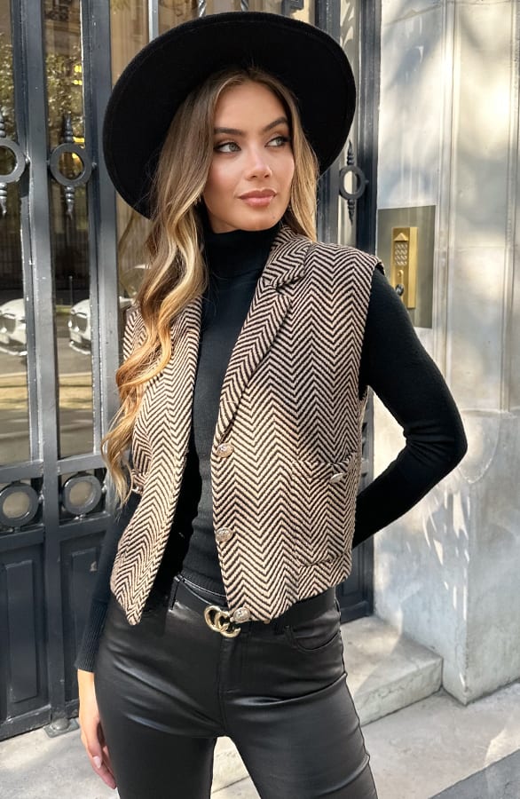 Bouclé Gilet Anoek Zigzag – vesten — foto 2