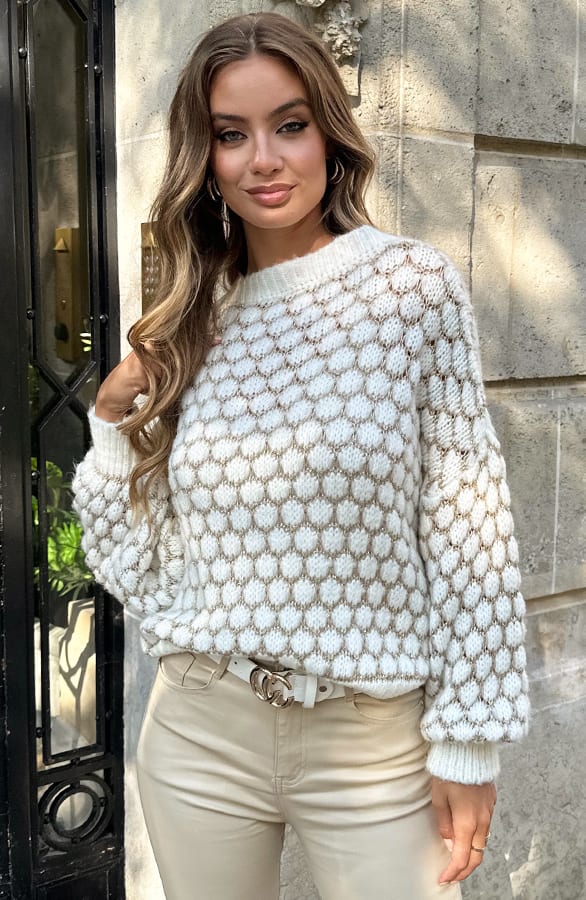 Knitted Trui Lurex Aevy Ecru – truien — foto 7