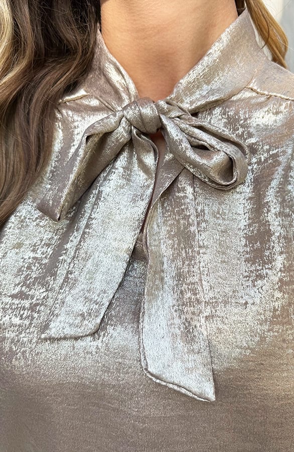 Strik Blouse Metallic Gold – kleding — foto 8