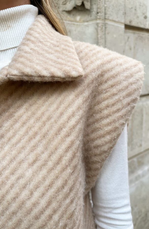 Stripe Gilet Samara Beige – vesten — foto 4