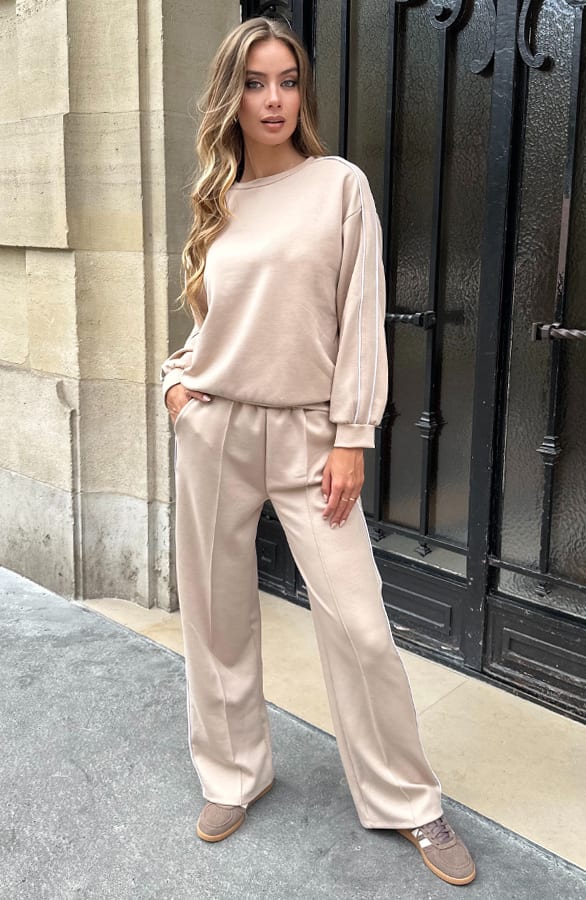 Bies Wide Leg Pants Beige – broeken — foto 5