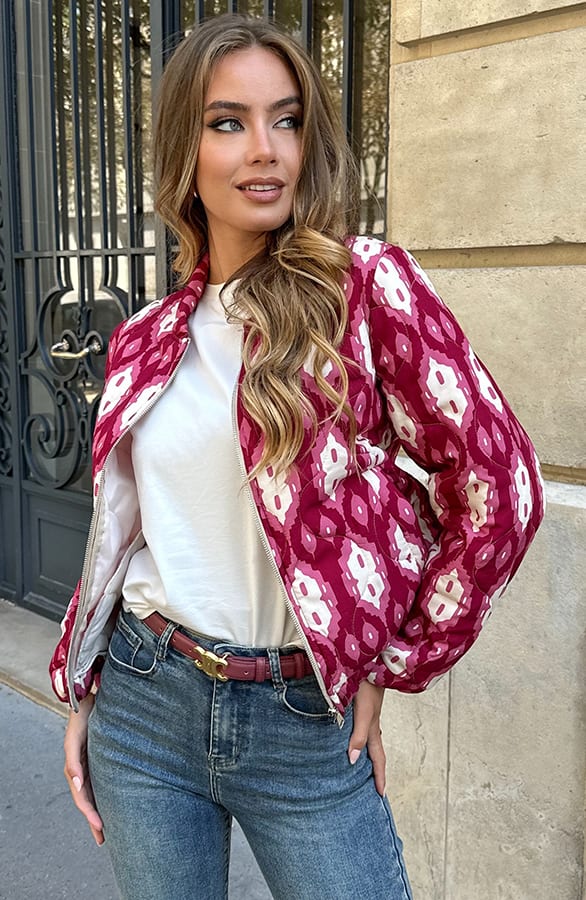 Boho Bomber Jacket Burgundy – shoparchief — foto 7