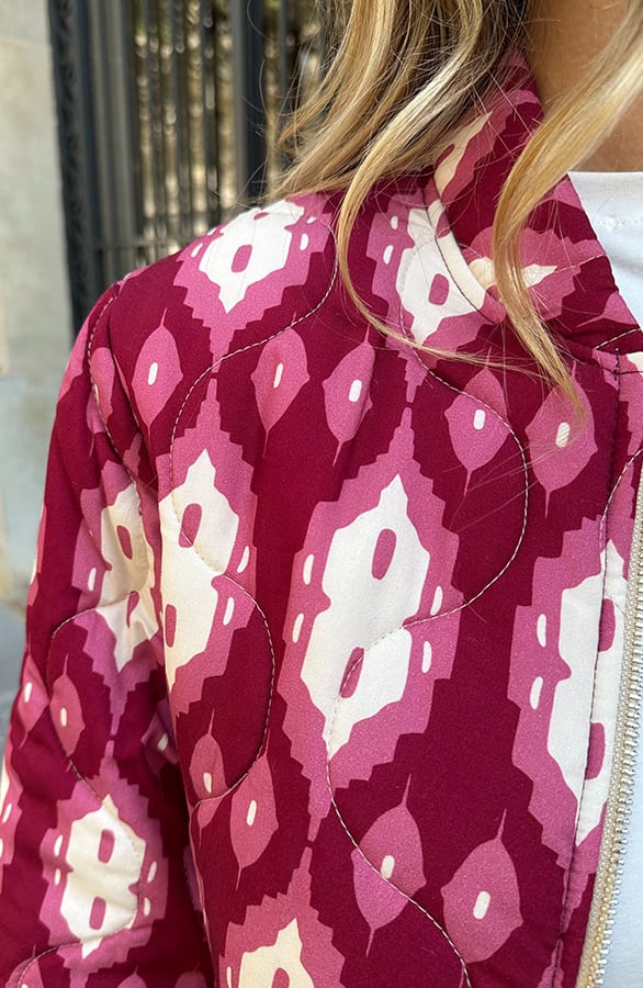 Boho Bomber Jacket Burgundy – shoparchief — foto 6