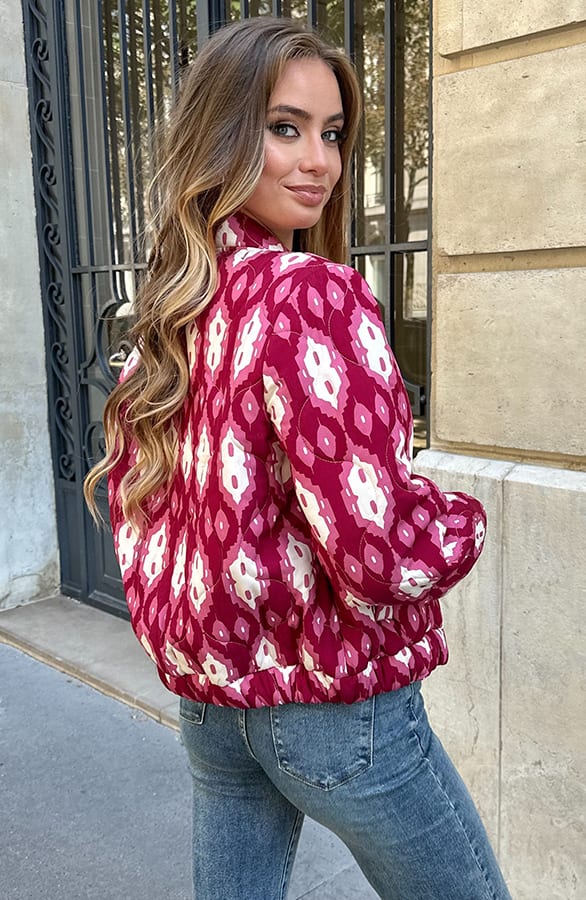 Boho Bomber Jacket Burgundy – shoparchief — foto 3