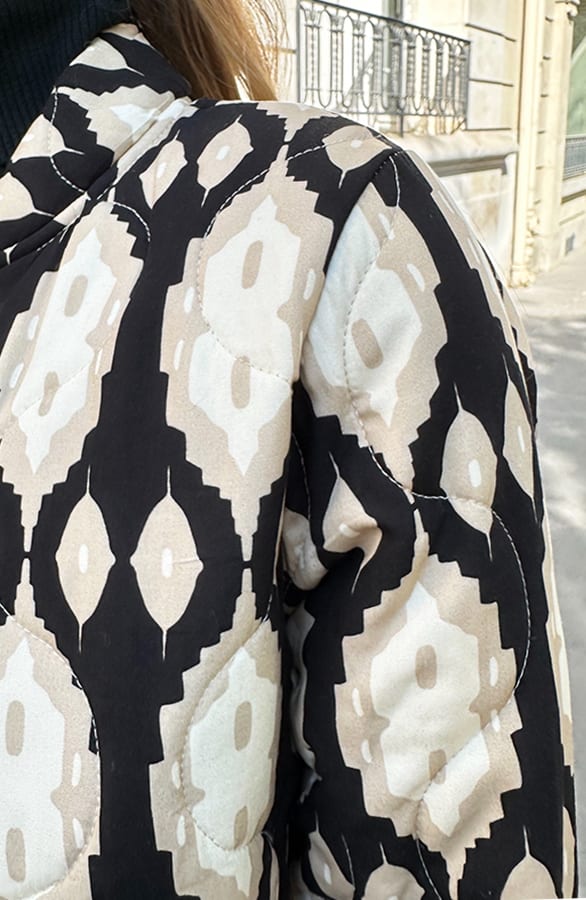 Boho Bomber Jacket Print Zwart – shoparchief — foto 11
