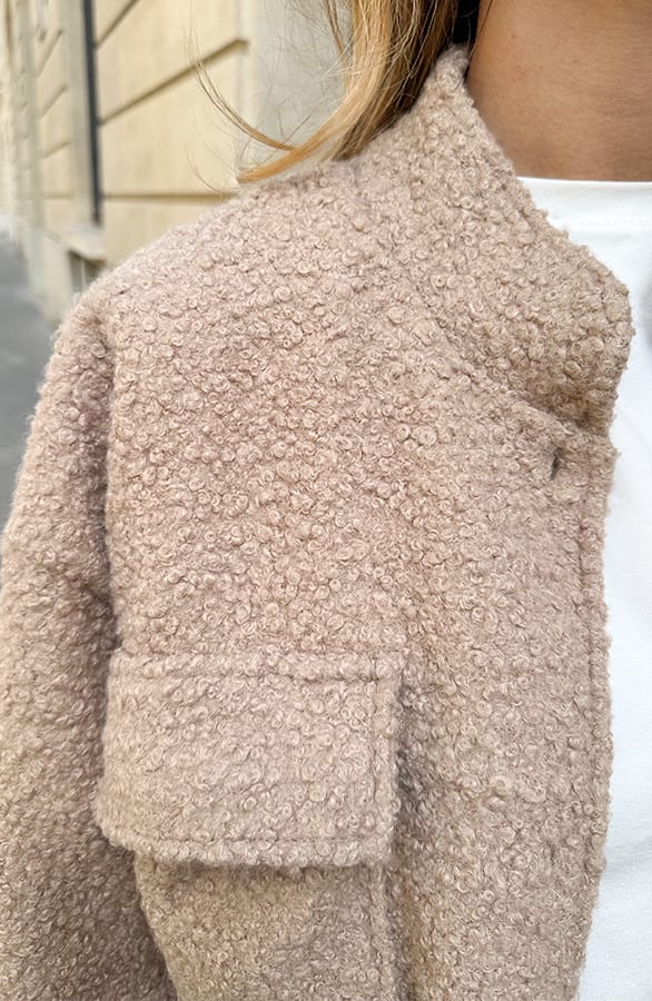 Bomber Jasje Boucle Celine Taupe – kleding — foto 5